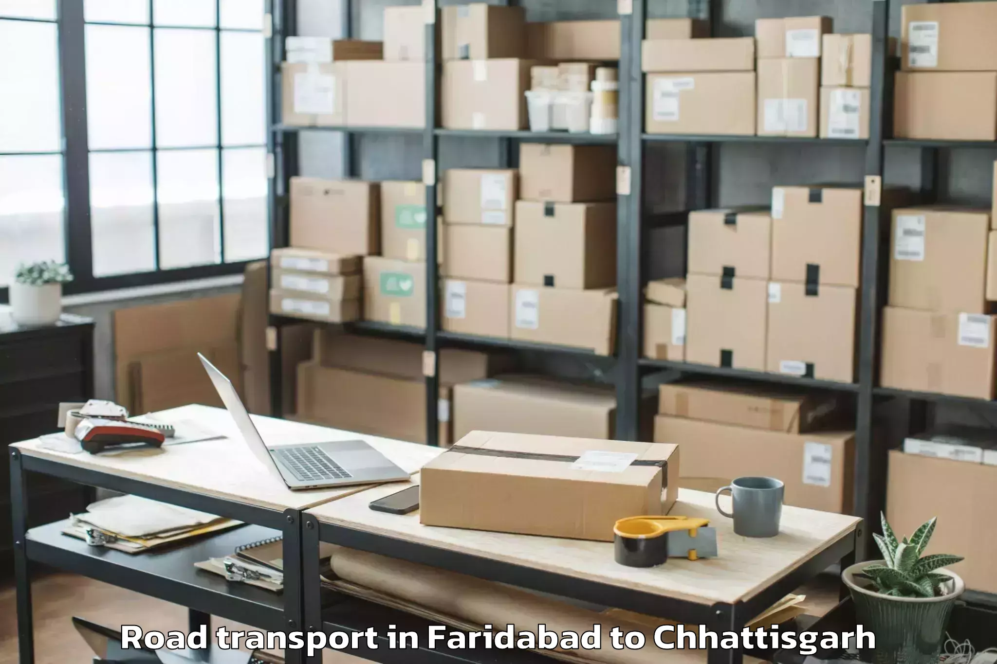 Hassle-Free Faridabad to Icfai University Raipur Durg Road Transport